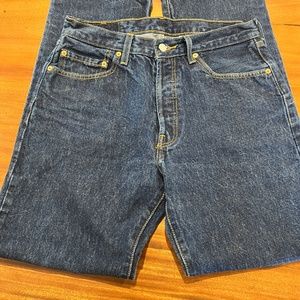 Men's Levis 501 Denim Jeans Waist 33 Length 32 Original Denim